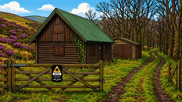 Securing remote shooting lodges, equipment stores, and beaters' huts